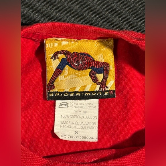 Vintage Child Small Spiderman Red Short Sleeve Tee Shirt - Picture 3 of 4